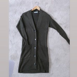 Button Down Cardigan, in Forest Green